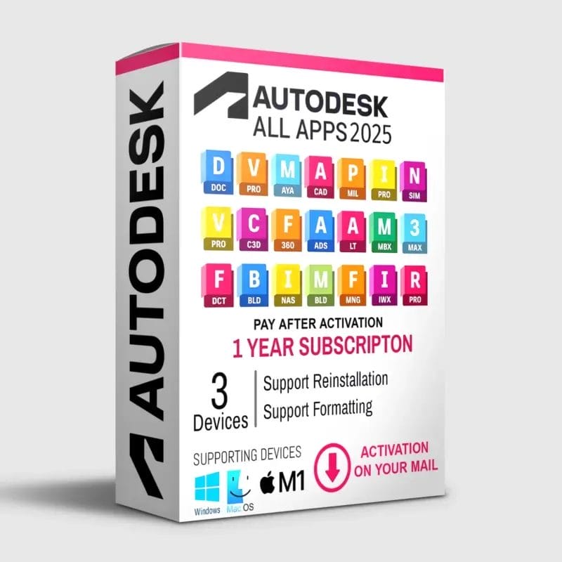 اشتراك Autodesk 2025 All Apps – جميع برامج أوتوديسك