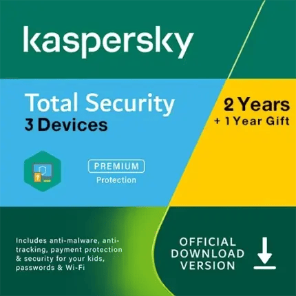 Activation de Kaspersky Total Security – 3 appareils – Clé mondiale de Kaspersky Total Security
